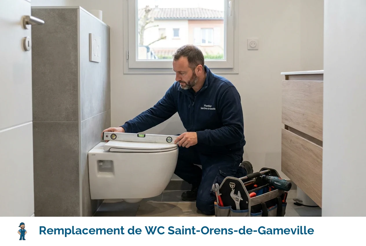 Remplacement de WC à Saint-Orens-de-Gameville
